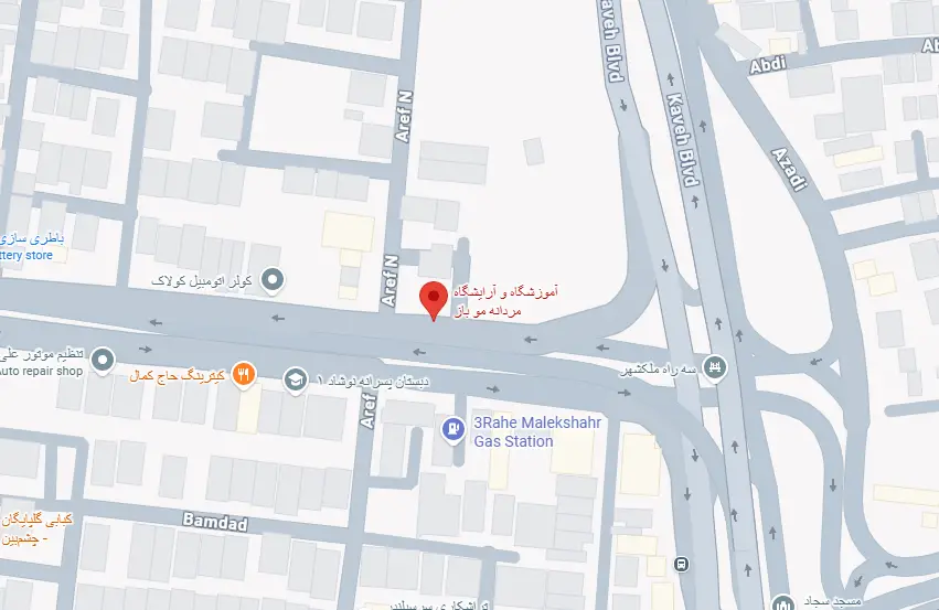نقشه آدرس آموزشگاه بهنام